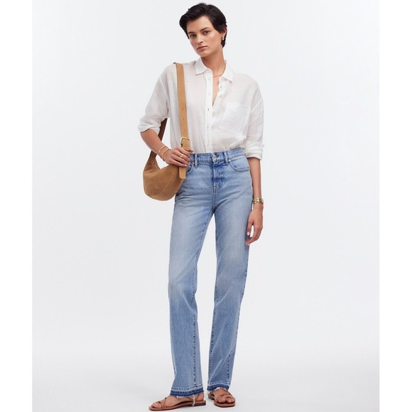 Madewell Jeans Womens Size 31 Mid Rise 90s Straight Jean Barbosa Wash Blue Pants - Picture 4 of 15